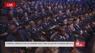 'Stones of hope' | US Airforce personnel speak at funeral for airman shot and killed by Florida depu