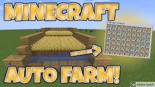 Minecraft 1.19 EASY Auto Wheat Farm Tutorial! [Works with carrots, potato, beetroot] [REMAKE]