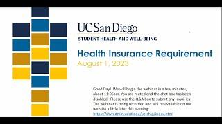 UC San Diego Health Insurance Requirement 2023-2024