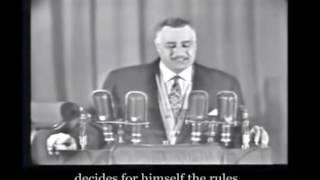 Egyptian President Gamal Adbel Nasser on the muslim brotherhood in 1966