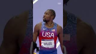 Noah Lyles made it an unforgettable 100m final. #Olympics #Paris2024