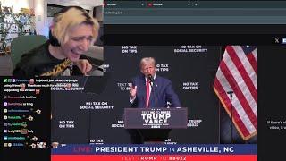 xQc Dies Laughing at Donald Trump saying "Obama"