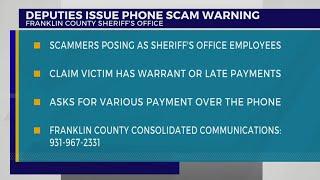 Franklin County, TN deputies issue phone scam warning