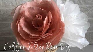 Easy Coffee Filter Rose DIY