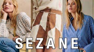Sezane Haul & Try-On | Sezane Chlo Shirt, Gwenda Skirt, Bilma Shirt, Classic Milo Bag Taupe