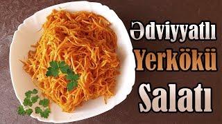 Koreya üsullu Yerkökü Salatının Hazırlanma Qaydası - Sadə və Fərqli