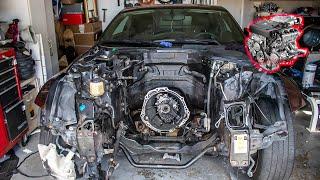 350Z DE ENGINE SWAP! Engine is out!