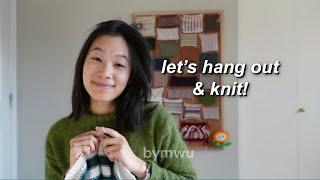 knit with me ~ swatch board organization, my stripe hype WIP & a colorwork sweater cast on || bymwu