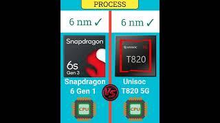 Snapdragon 6 Gen 1  Unisoc T820 5G | Processor Compare