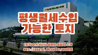 (토지227)평생 월세수입 가능한 토지, 서산시성연면일람리소재, 847㎡(255.9) , 상가건축강력추천, 매매 10억 2,300만원