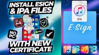 Update! install ESign on iOS | Install IPA Files on iPhone & iPad (No PC ) iOS 15 - iOS 18.4
