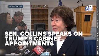 Sen. Collins speaks on President-Elect Trump's cabinet appointments