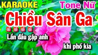 Chiều Sân Ga Karaoke Nhạc Sống Tone Nữ Gm | Beat Huỳnh Lê