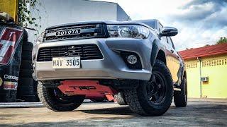 Turboback exhaust system on a Toyota Hilux