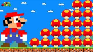 Can Giant Mario Collect 999 Giga Mushroom tried to beat Super Mario Bros.?