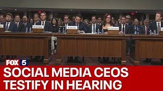 Meta, TikTok and other social media CEOs testify in heated Senate hearing