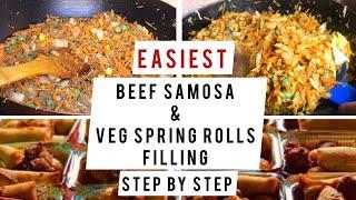 MY SMALL CHOPS BUSINESS | EASY SPRING ROLLS &SAMOSA FILLINGS