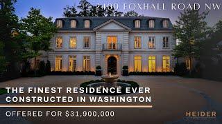 Explore the Finest Residence Ever Constructed in Washington, DC