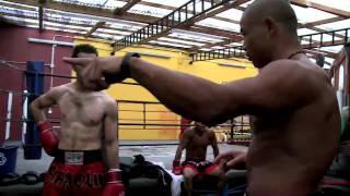 Shifu Yan Lei in training with Elijah Barnett-Grinell and Markus Tamoev