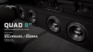 Skar Audio Quad 8" Ported Subwoofer Enclosure for 2019-UP Chevy Silverado/GMC Sierra Crew Cab Models