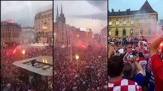 Croatian football team back home