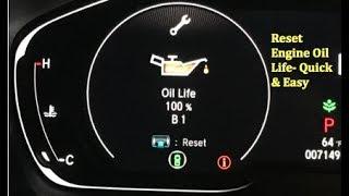 2018 Honda Accord Engine Oil Life Reset