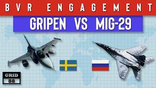 Sweden's Gripen vs Russia's MiG-29 - BVR Engagement