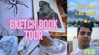 Sketch book tour | laugh at my drawing |#Vlog-2