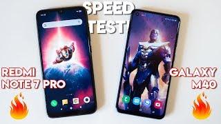 Galaxy M40 vs Redmi Note 7 Pro Speedtest comparison!