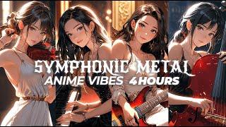 SYMPHONIC METAL 4 Hrs. (Anime Vibes)Piano, Violin, Guitar, Cello Energy Boost for Work & Games 