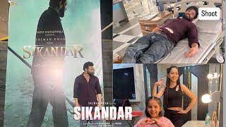 Salman Khan’s Sikandar Movie Shooting Onsets Mumbai Schedule Huge Poster At Venue Visuals