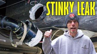 AWFUL Smell Leak Repair! - RV Waste Tank DIY
