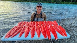 FRESH Sockeye Salmon Overnight Fishing Trip! (FILLING THE FREEZER)