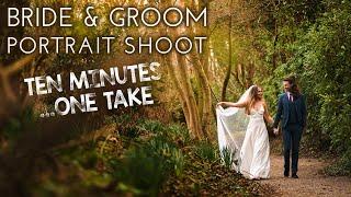 10 minute bride and groom portrait shoot in NATURAL LIGHT