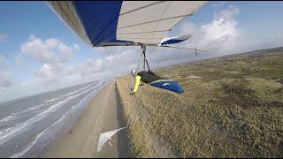 Soaring close to Zandvoort above the beautiful Dutch coastline