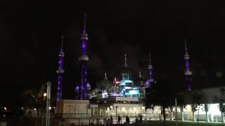 Azan from Masjid Kristal / Crystal Mosque in Kuala Terengganu, Malaysia (2) [Light Show]