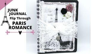 Junk Journal Flip Through Paris Romance Altered Binder