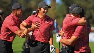 Charlie Woods nails his first hole-in-one, shares huge hug with dad Tiger in wild PNC Championship