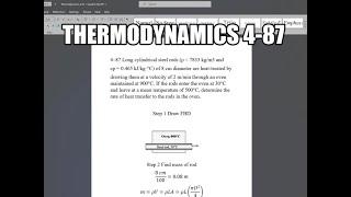 Thermodynamics 4-87 Long cylindrical steel rods (ρ = 7833 kg/m3 and cp = 0.465 kJ/kg·°C) of 8 cm