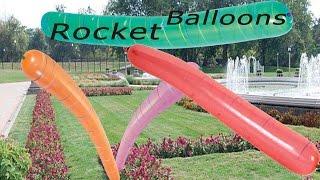 Rocket balloons video great outdoor park fun