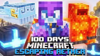 I Survived 100 Days ESCAPING the AETHER in Minecraft