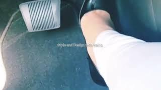 Driving with black christian louboutin high heels | Driving with heels | Pedal pumping