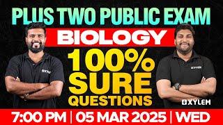 Plus Two Public Exam: Biology | 100 Sure Questions | Xylem Plus Two