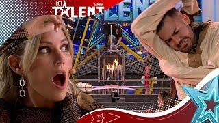 EXTREME ESCAPISM with spears and fire involved | Auditions 6 | Spain's Got Talent 2023