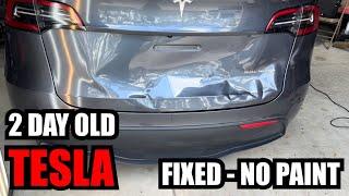 2 Day Old Tesla Paintless Dent Repair