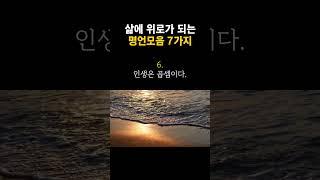 삶에 위로가 되는 명언모음 7가지 | 오늘의명언 | 좋은글 | 명언모음 | 현실조언 | 쇼츠 #shorts#명언#지혜#인간관계#asmr#위로