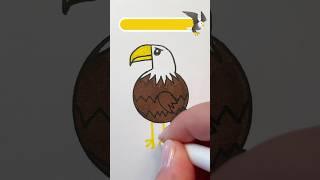 How to draw an eagle easy for kids 