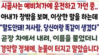 (반전신청사연)시골사는 예비처가에 운전하고 가던 중 아내가 창밖을 보며 이상한 말을 하는데 "말도안돼! 저사람 당신이랑 똑같이 생겼다" 곧장 차에[신청사연][사이다썰][사연라디오]