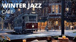 Cozy Winter Jazz Cafe Ambience ️ Soft Jazz Music and Ambience Sounds for Study, Focus & Relaxation