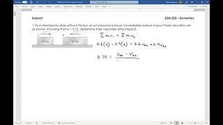 Dynamics Impact Example 1